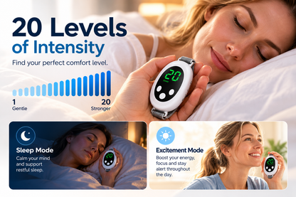 Quiet Pulse™ — 20 intensity levels and two modes